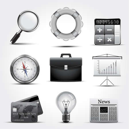 Vector set of business icons.のイラスト素材