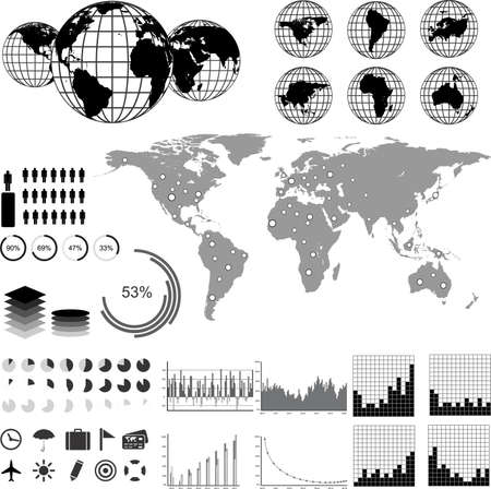 Vector set of infographic elements.のイラスト素材