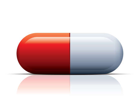 Vector pill isolated on white background.のイラスト素材