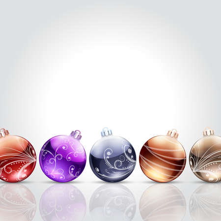 Christmas card with bubbles and copy space.のイラスト素材
