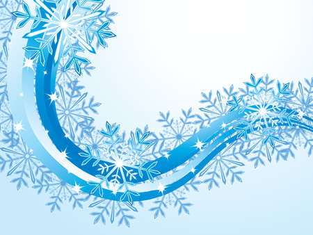Vector winter background with wave and snow.のイラスト素材