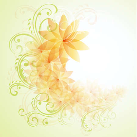 Vector design background with abstract floral elements.のイラスト素材