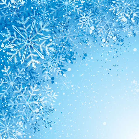Vector winter background with snowのイラスト素材