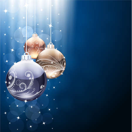 Vector christmas background with bubbles.のイラスト素材