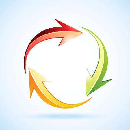 Vector colorful sign of recycle.のイラスト素材