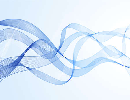 Vector abstract background with blue wave.のイラスト素材