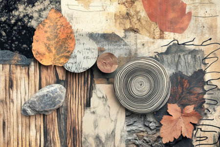 creative natural textures collageの素材