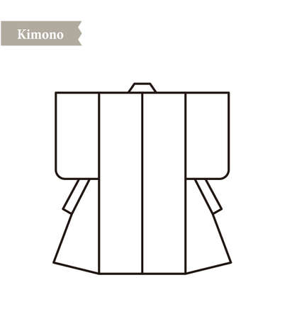 Kimono costume icon vector illustrationのイラスト素材