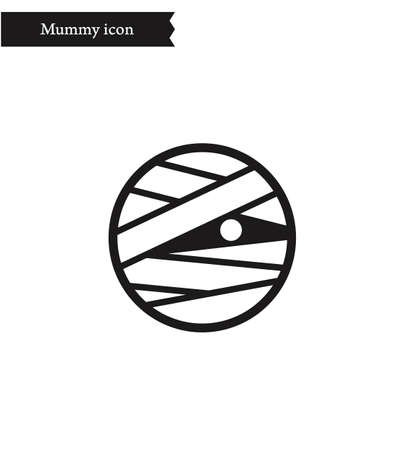 Monotone cute simple mummy iconのイラスト素材