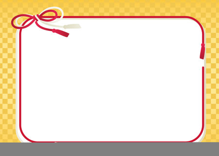 Japanese kimono style braided cord illustration for frameのイラスト素材