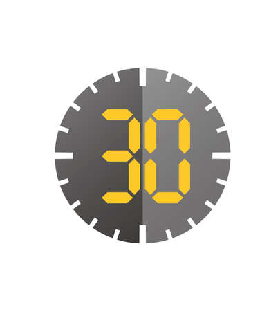 Simple 30 minutes timer clock iconのイラスト素材