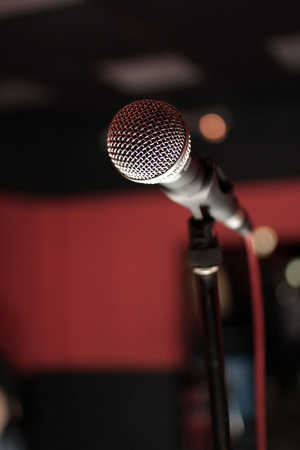 microphone on stage - rock concertの写真素材