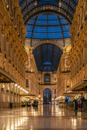 The Galleria Vittorio Emanuele II in Milan Italyの写真素材