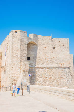 Tourists visiting the Old Town of Dubrovnik, Croatiaの写真素材
