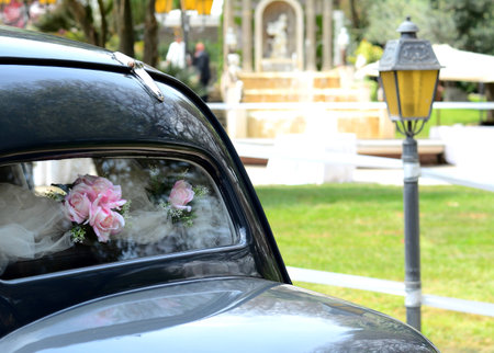 The wedding and the carの写真素材