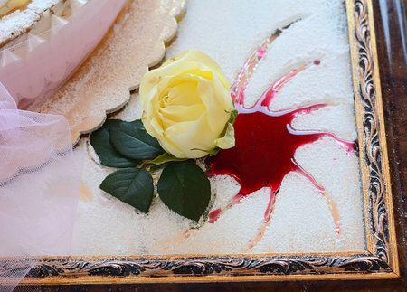 The wedding and the cakeの写真素材