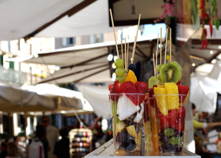 Fruit for diet on the bazarの写真素材