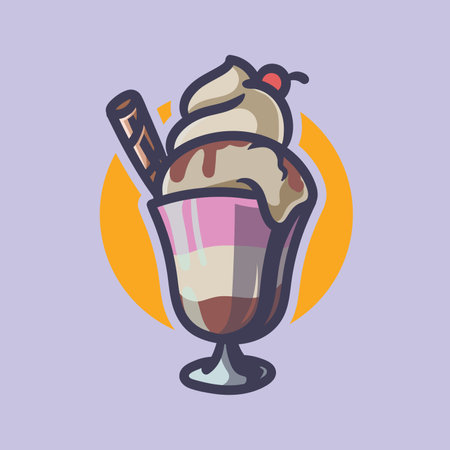Ice cream illustrationのイラスト素材