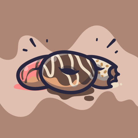 donut illustrationのイラスト素材