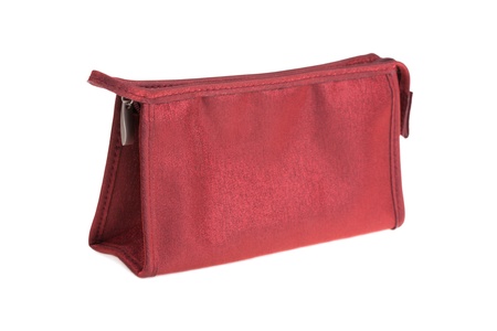 Female cosmetic bag. Isolated on white.の写真素材