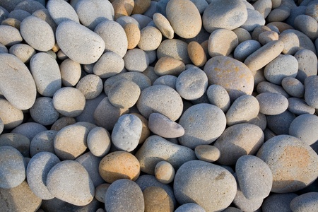 Sea pebbles in the sunlight