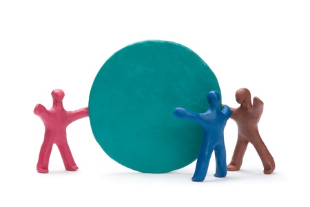 Managers work with advertising discuss new project.の写真素材