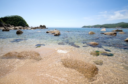 Sea coast in summer dayの写真素材