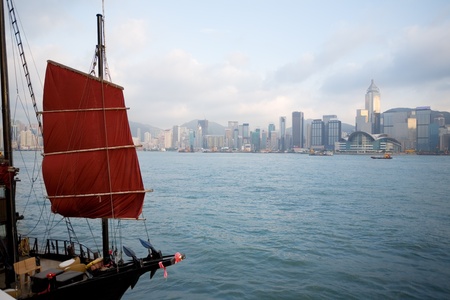 Hong Kong at the end of the day. September 2011.の写真素材