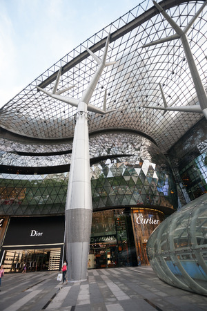 SINGAPORE - NOVEMBER 06, 2012: The famous street of Orchard Road - this 2.2 kilometer street is the retail and entertainment hub of Singapore and major tourist attraction.のeditorial素材