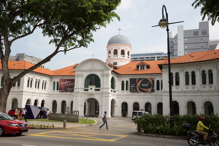 SINGAPORE - JANUARY 26, 2015: St. Joseph's Institution is a Catholic secondary school for male students in Singapore. It was founded in 1852, It is the oldest Catholic school in Singapore.のeditorial素材