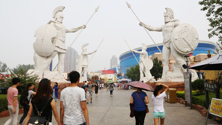 BEIJING - CIRCA JUNE, 2015: Happy Valley Beijing is an amusement park is composed of six themed areas.のeditorial素材