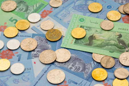 Banknotes and coins of Malaysia are in circulation in 2016の写真素材
