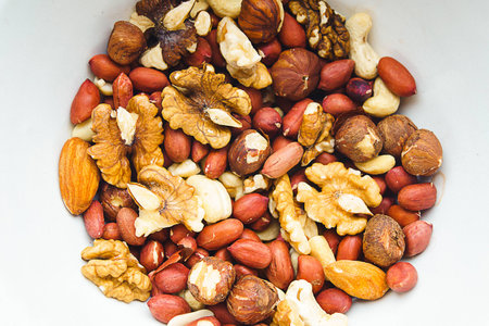 Mixed Nuts. Healthy food and snack. Top viewの写真素材