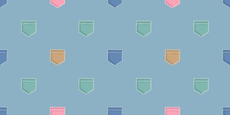 Vector pattern with multi-colored pockets. Seamless texture for baby clothes, bed linen, wrapping...