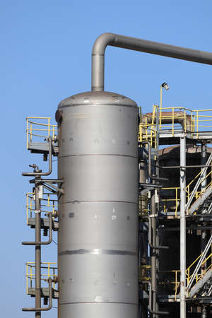 Chemical industry, natural gas processing. Chemical stainless steel column.