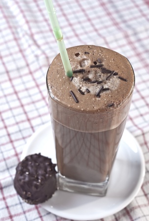 Greek coffee and cookie on the tableの写真素材