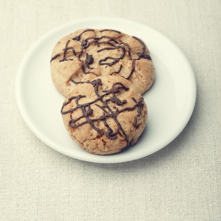 close up of Chunky Chocolate Chip Cookieの写真素材