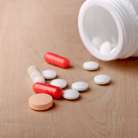 close up photo of Assorted pillsの写真素材