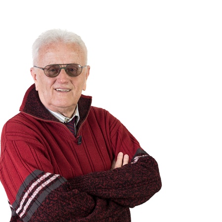 portrait of happy senior manの写真素材