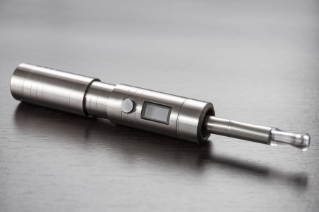 advanced vaping device, e-cigarette on tableの写真素材