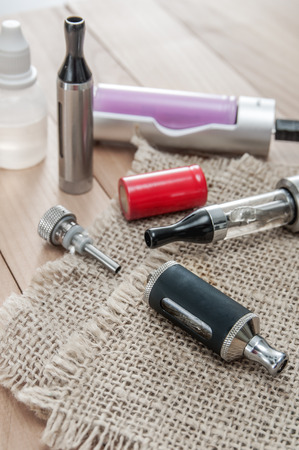 Advanced vaping device, E-cigarette in close upの写真素材