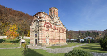 The orthodox monastery Kalenic in Serbia. It was built in the early 15th century. The church is...