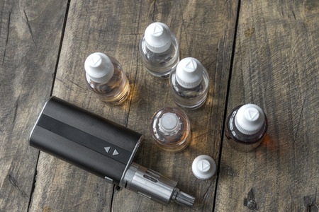 e-cigarettes with different re-fill bottles,from above