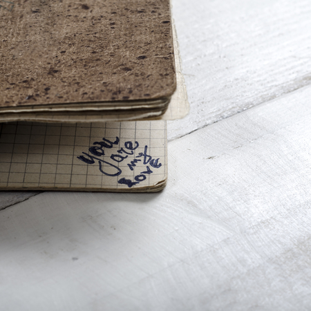 Handwritten romantic message on Valentine's day.の写真素材