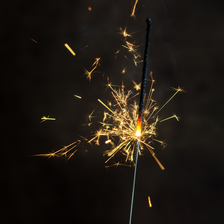 Christmas and newyear party sparkler on dark background
