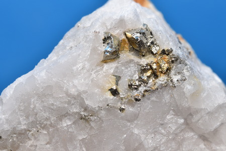 On pyrite quartz matrix