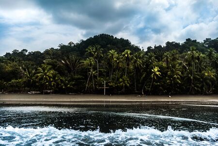 At morning on the beach of Punta Banco, Costa Rica.の写真素材
