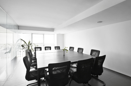 Interior view of a Empty Modern meeting roomのeditorial素材