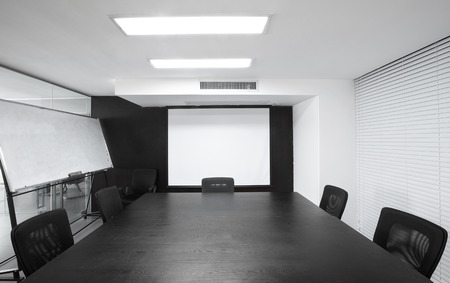 Interior view of a Empty Modern meeting roomのeditorial素材