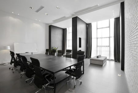 Interior view of a Empty Modern meeting roomのeditorial素材